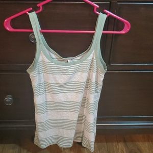 Old Navy Green and Gray striped tank top - Small